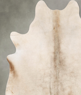 Champagne X-Large Brazilian Cowhide Rug 7'1"H x 6'2"W #B29719 by Hudson Hides