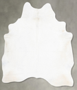 Solid White Large Brazilian Cowhide Rug 7'0"H x 5'7"W #B29732 by Hudson Hides