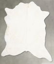 Solid White XX-Large Brazilian Cowhide Rug 7'11"H x 6'9"W #B29733 by Hudson Hides