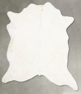Solid White XX-Large Brazilian Cowhide Rug 7'11"H x 6'9"W #B29733 by Hudson Hides