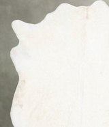 Solid White XX-Large Brazilian Cowhide Rug 7'11"H x 6'9"W #B29733 by Hudson Hides