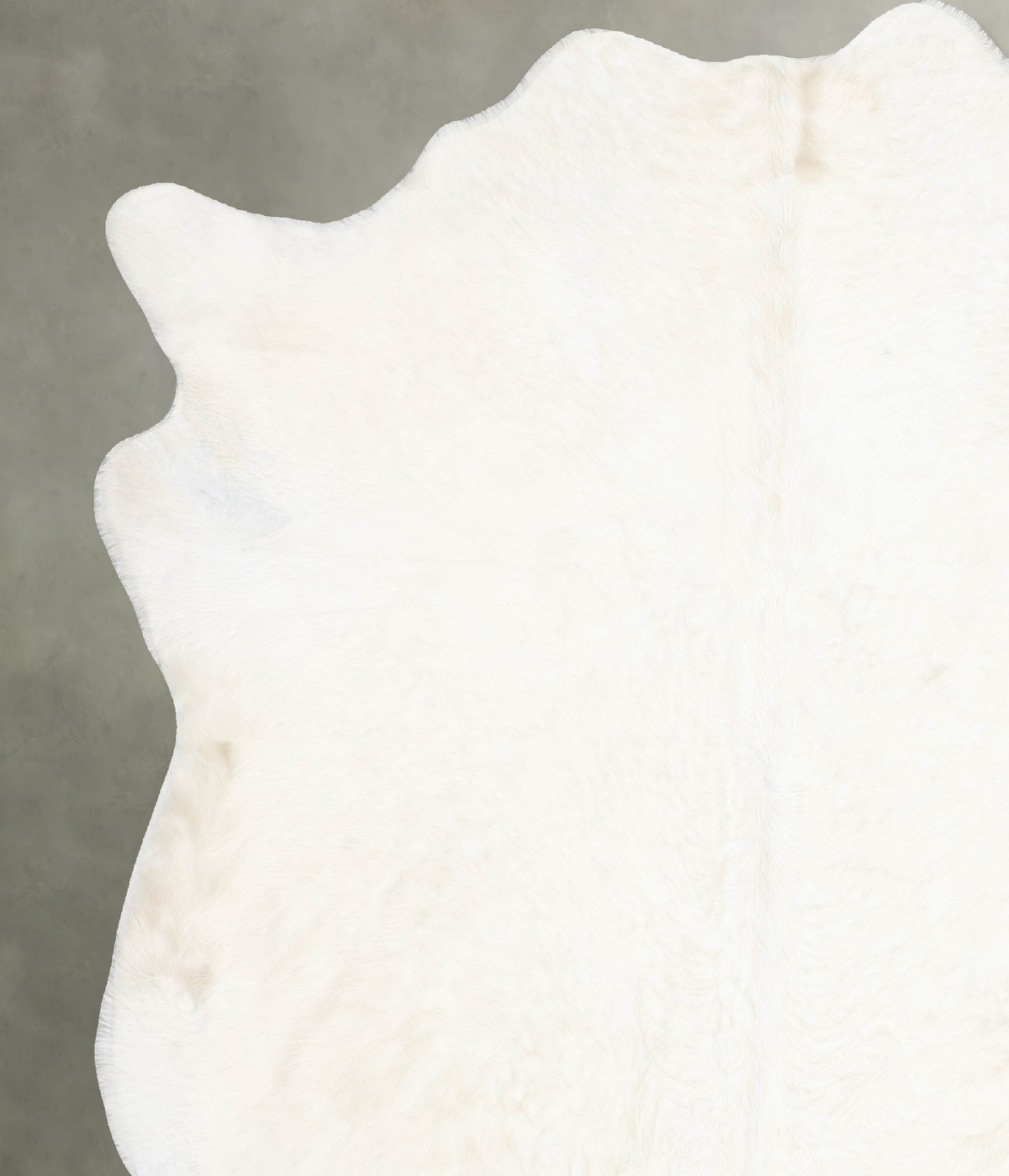 Solid White Cowhide Rug #B29733