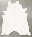 Solid White XX-Large Brazilian Cowhide Rug 7'7"H x 6'8"W #B29736 by Hudson Hides