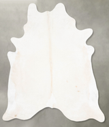 Solid White XX-Large Brazilian Cowhide Rug 7'7"H x 6'8"W #B29736 by Hudson Hides