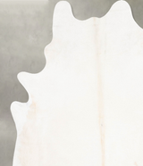 Solid White XX-Large Brazilian Cowhide Rug 7'7"H x 6'8"W #B29736 by Hudson Hides
