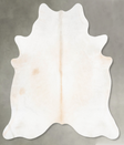 Ivory with Beige X-Large Brazilian Cowhide Rug 6'9"H x 6'1"W #B29748 by Hudson Hides