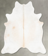 Ivory with Beige X-Large Brazilian Cowhide Rug 6'9"H x 6'1"W #B29748 by Hudson Hides