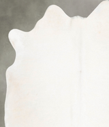 Solid White Large Brazilian Cowhide Rug 6'2"H x 5'7"W #B29749 by Hudson Hides