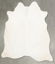 Solid White Large Brazilian Cowhide Rug 6'3"H x 5'9"W #B29750 by Hudson Hides