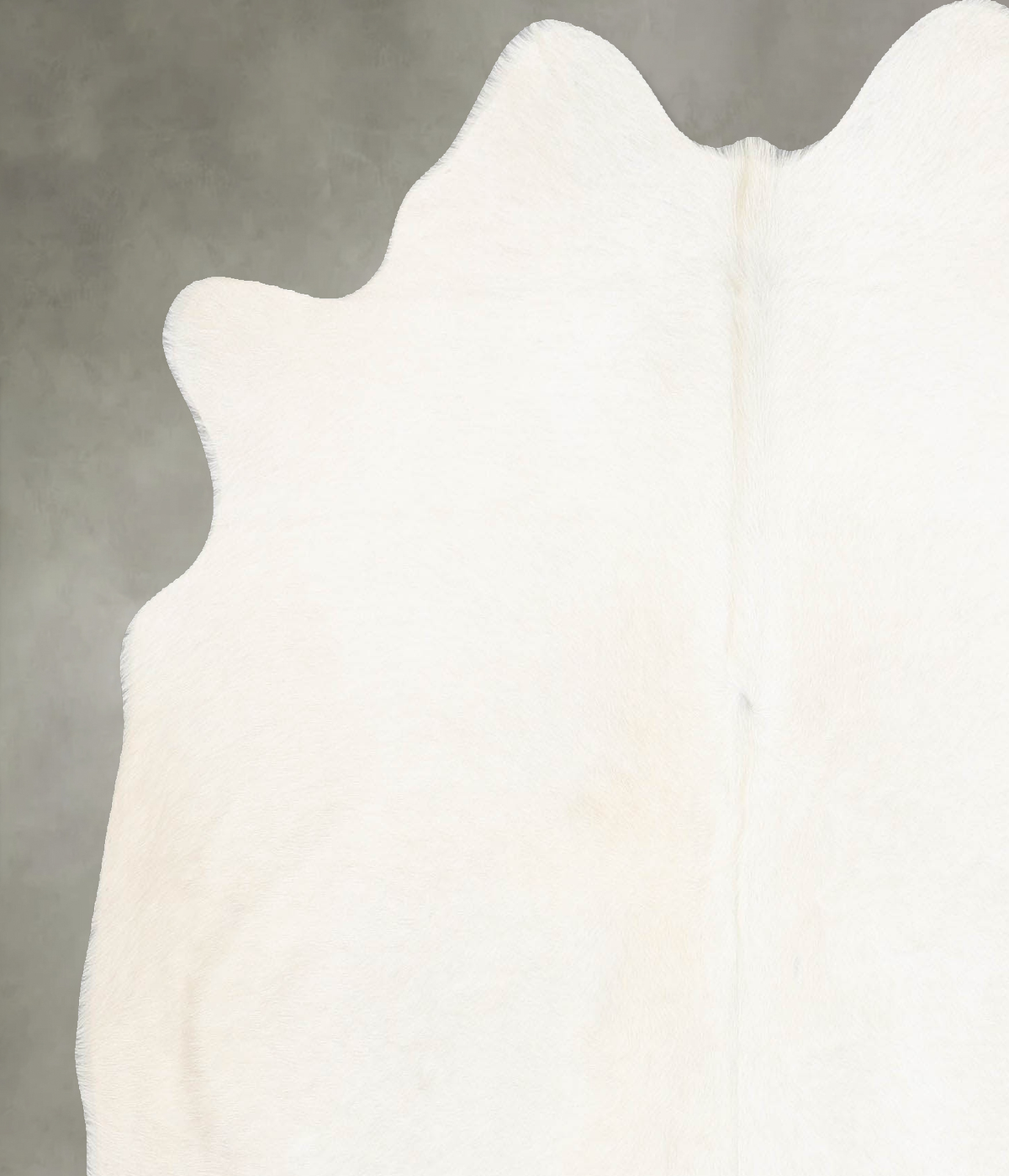 Solid White Large Brazilian Cowhide Rug 6'3"H x 5'9"W #B29750 by Hudson Hides