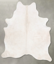 Solid White X-Large Brazilian Cowhide Rug 7'3"H x 5'7"W #B29752 by Hudson Hides