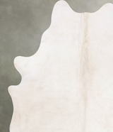 Solid White X-Large Brazilian Cowhide Rug 7'3"H x 5'7"W #B29752 by Hudson Hides