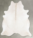 Solid White X-Large Brazilian Cowhide Rug 6'11"H x 5'10"W #B29754 by Hudson Hides