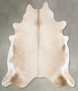 Champagne X-Large Brazilian Cowhide Rug 7'2"H x 6'8"W #B29765 by Hudson Hides