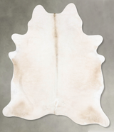 Champagne X-Large Brazilian Cowhide Rug 7'6"H x 6'1"W #B29770 by Hudson Hides