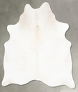 Ivory with Beige Large Brazilian Cowhide Rug 6'8"H x 5'7"W #B29782 by Hudson Hides