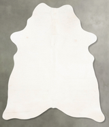Solid White Large Brazilian Cowhide Rug 6'11"H x 5'1"W #B29783 by Hudson Hides