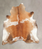 Brown and White X-Large Brazilian Cowhide Rug 7'4