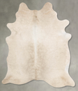 Champagne Large Brazilian Cowhide Rug 6'7"H x 5'4"W #B29790 by Hudson Hides