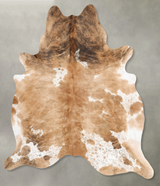 Tricolor XX-Large Brazilian Cowhide Rug 7'11"H x 7'1"W #B29809 by Hudson Hides