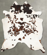 Tricolor XX-Large Brazilian Cowhide Rug 7'10"H x 6'7"W #B29811 by Hudson Hides