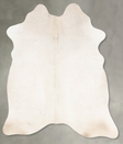 Solid White Large Brazilian Cowhide Rug 6'6"H x 5'4"W #B29813 by Hudson Hides