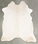 Solid White Large Brazilian Cowhide Rug 6'6"H x 5'4"W #B29813 by Hudson Hides