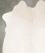 Solid White Large Brazilian Cowhide Rug 6'6"H x 5'4"W #B29813 by Hudson Hides