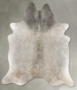 Grey with Beige X-Large Brazilian Cowhide Rug 6'10"H x 6'2"W #B29821 by Hudson Hides
