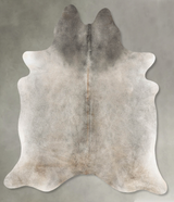Grey with Beige X-Large Brazilian Cowhide Rug 6'10"H x 6'2"W #B29821 by Hudson Hides