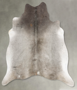 Medium Grey X-Large Brazilian Cowhide Rug 7'2"H x 6'6"W #B29826 by Hudson Hides
