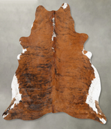 Medium Brindle X-Large Brazilian Cowhide Rug 7'3"H x 6'5"W #B29827 by Hudson Hides