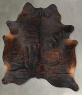 Dark Brindle X-Large Brazilian Cowhide Rug 7'3"H x 5'9"W #B29831 by Hudson Hides