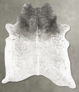 Medium Grey X-Large Brazilian Cowhide Rug 6'11"H x 5'11"W #B29833 by Hudson Hides