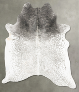 Medium Grey X-Large Brazilian Cowhide Rug 6'11"H x 5'11"W #B29833 by Hudson Hides