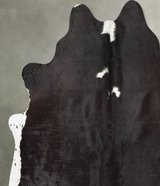 Black and White X-Large Brazilian Cowhide Rug 6'11"H x 6'6"W #B29838 by Hudson Hides