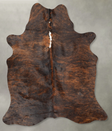Dark Brindle Large Brazilian Cowhide Rug 6'8"H x 5'0"W #B29839 by Hudson Hides