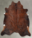 Dark Brindle XX-Large Brazilian Cowhide Rug 7'3"H x 7'3"W #B29842 by Hudson Hides