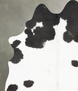 Black and White Large Brazilian Cowhide Rug 6'0"H x 5'0"W #B29848 by Hudson Hides