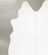 Solid White Medium Brazilian Cowhide Rug 5'6"H x 4'10"W #B29850 by Hudson Hides