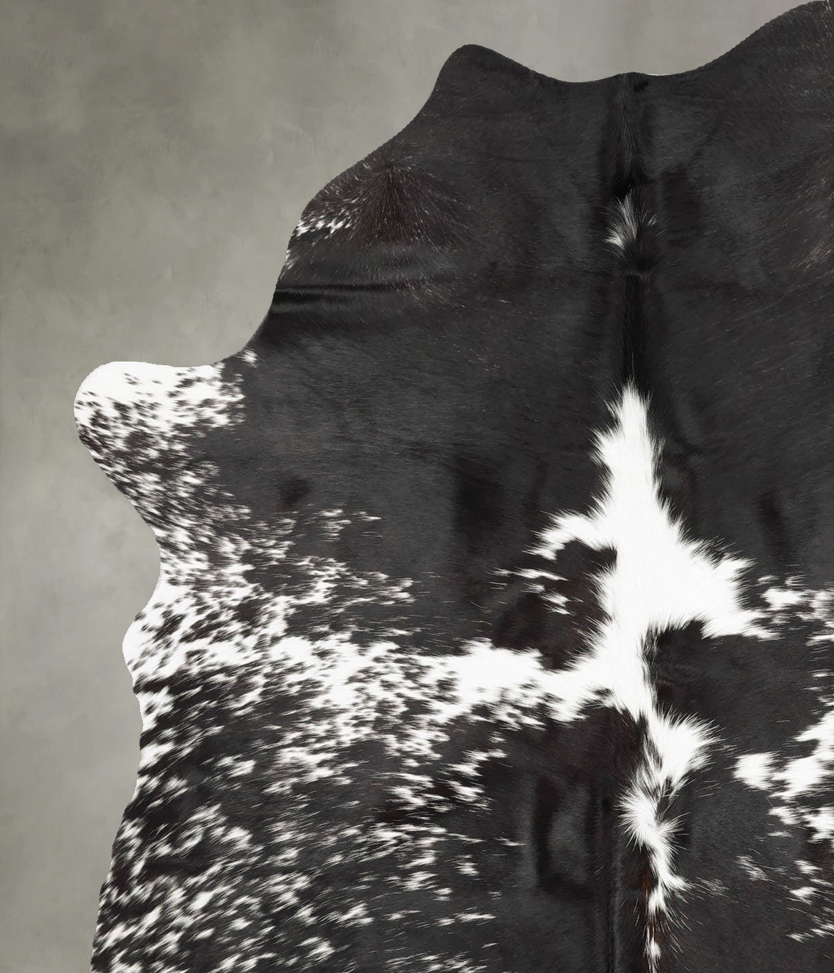 Black and White Medium Brazilian Cowhide Rug 6'2"H x 4'10"W #B29851 by Hudson Hides