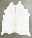 Ivory with Beige XX-Large Brazilian Cowhide Rug 8'10"H x 7'2"W #B29853 by Hudson Hides