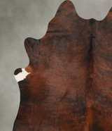 Dark Brindle X-Large Brazilian Cowhide Rug 7'7"H x 6'5"W #B29861 by Hudson Hides