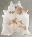Grey with Beige XX-Large Brazilian Cowhide Rug 8'9"H x 7'4"W #B29864 by Hudson Hides
