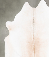 Ivory with Beige XX-Large Brazilian Cowhide Rug 7'11"H x 7'2"W #B29865 by Hudson Hides