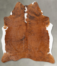 Medium Brindle Large Brazilian Cowhide Rug 6'7"H x 5'10"W #B29866 by Hudson Hides