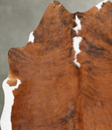 Medium Brindle Large Brazilian Cowhide Rug 6'7"H x 5'10"W #B29866 by Hudson Hides