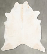 Ivory with Beige XX-Large Brazilian Cowhide Rug 8'3"H x 7'4"W #B29873 by Hudson Hides