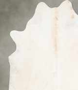 Ivory with Beige XX-Large Brazilian Cowhide Rug 8'3"H x 7'4"W #B29873 by Hudson Hides