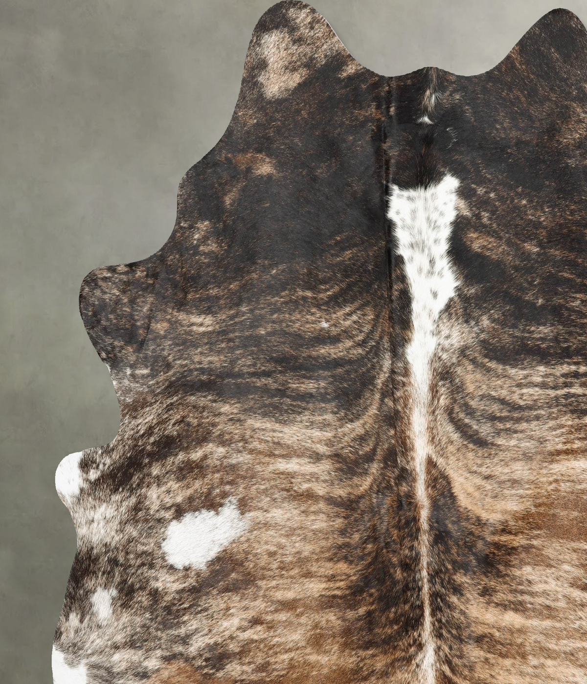 Dark Brindle XX-Large Brazilian Cowhide Rug 7'8"H x 6'7"W #B29874 by Hudson Hides